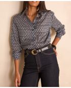 Chemisier Colette imprimé Paisley marine