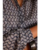 Chemisier Colette imprimé Paisley marine