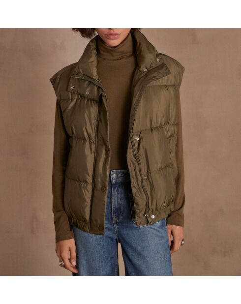 Mouwloze jas Athena olive