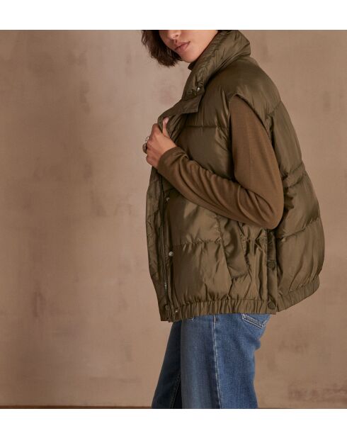 Mouwloze jas Athena olive