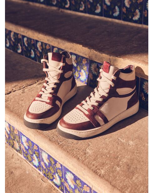 Sneakers Lucas in pelle bordeaux