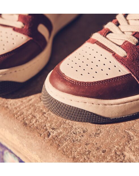 Sneakers Lucas in pelle bordeaux
