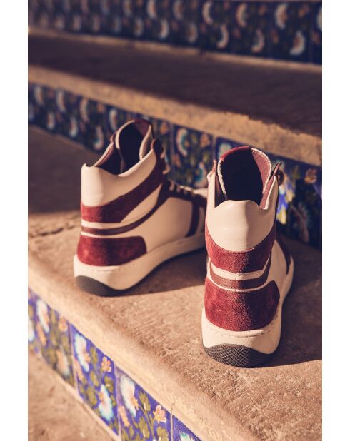 Sneakers Lucas in pelle bordeaux