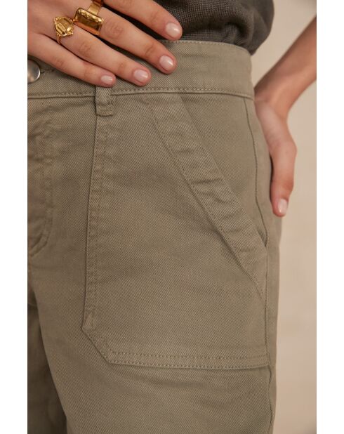 Selyna, mandelfarbene, überfärbte Hose