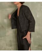 Schwarzer Jacquard-Bolero Neil