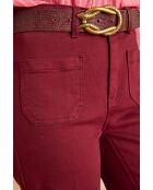 Luna wijde broek overdyed bordeaux