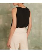 Schwarzes Strick-Tanktop Lola