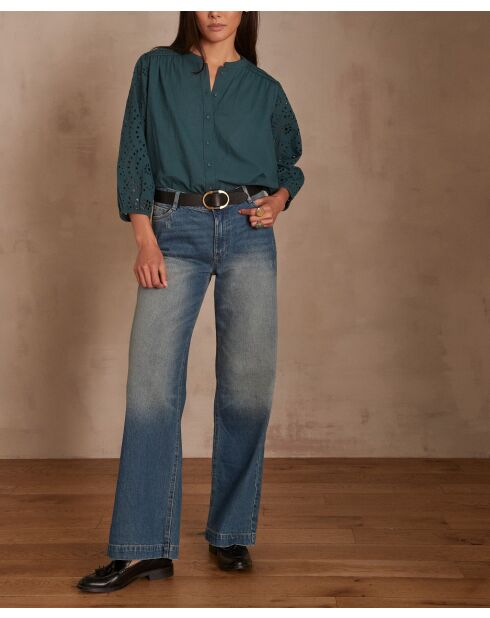 Sandy-broek van licht gewassen denim