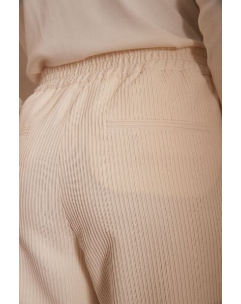 Pantaloni Feliz in velluto crema