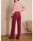 Pantalon Luna en velours grenat