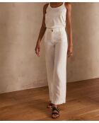 Pantaloni Pablo in lino bianco