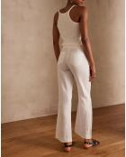 Pantaloni Pablo in lino bianco