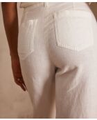 Pantaloni Pablo in lino bianco