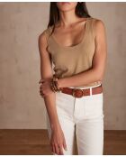 Beiges Strick-Tanktop Lilou bis