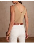 Beiges Strick-Tanktop Lilou bis