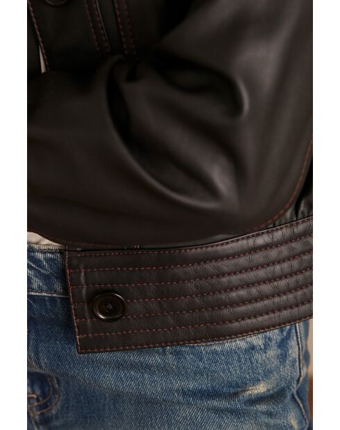 Blouson Nikita en cuir noir