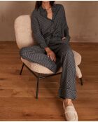 Pyjama chemise & pantalon Morphée marine