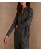 Pyjama chemise & pantalon Morphée marine