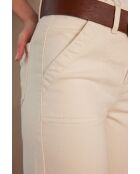 Selyna cremefarbene, überfärbte Hose
