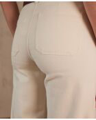 Selyna cremefarbene, überfärbte Hose