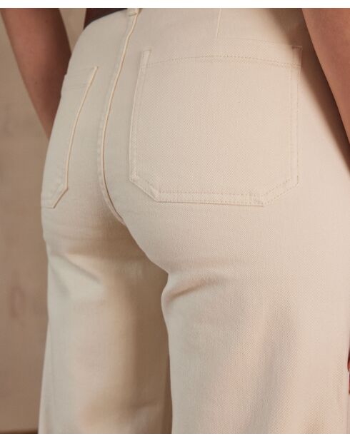 Selyna cremefarbene, überfärbte Hose