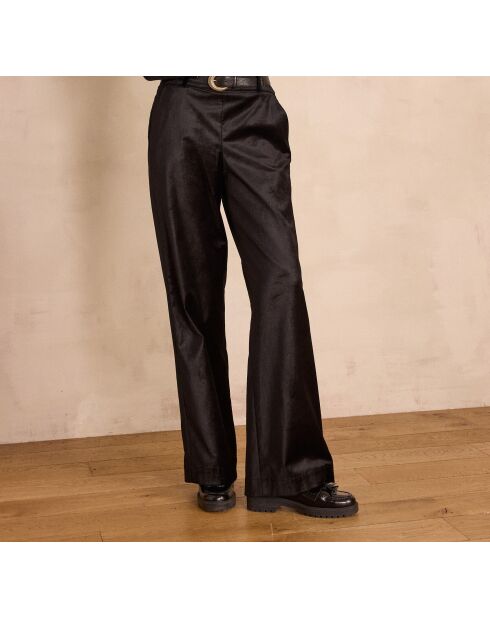 Schwarze Samthose Marta
