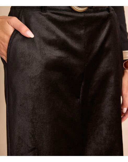 Schwarze Samthose Marta