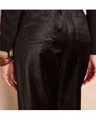 Schwarze Samthose Marta