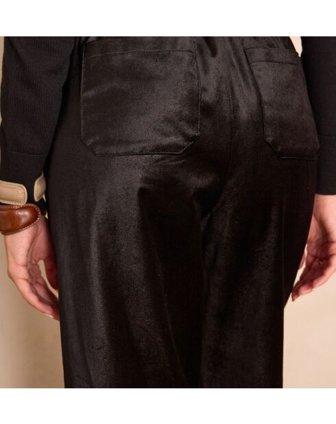 Schwarze Samthose Marta