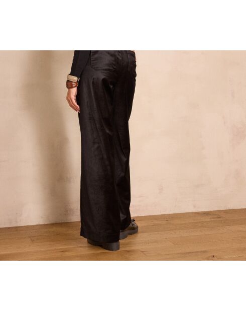 Schwarze Samthose Marta