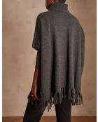 Grauer Netzponcho Alena Maus