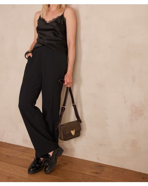 Leana zwarte soepele broek