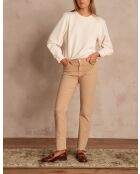 Beige overgeverfde broek Patience
