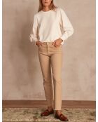Beige overgeverfde broek Patience