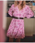 Blusa Miranda rosa chiaro con stampa