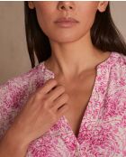 Blusa Miranda rosa chiaro con stampa