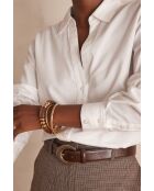 Chemisier Mandie en Oxford blanc