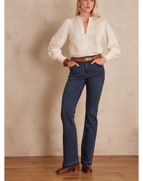 Dunkelblaue Astrid Bootcut-Hose