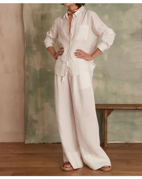 Weiße Leinenhose Prince