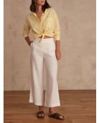 Pantaloni Pio in lino bianco