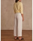 Pantaloni Pio in lino bianco