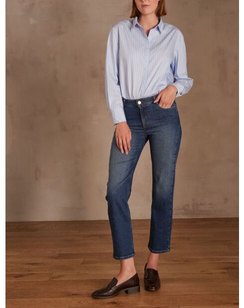 Gerade Hose Lilou in dunklem Indigoblau