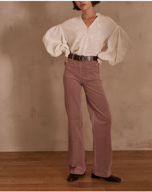 Dunkelrosa Samthose Luna