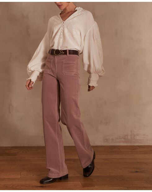 Dunkelrosa Samthose Luna