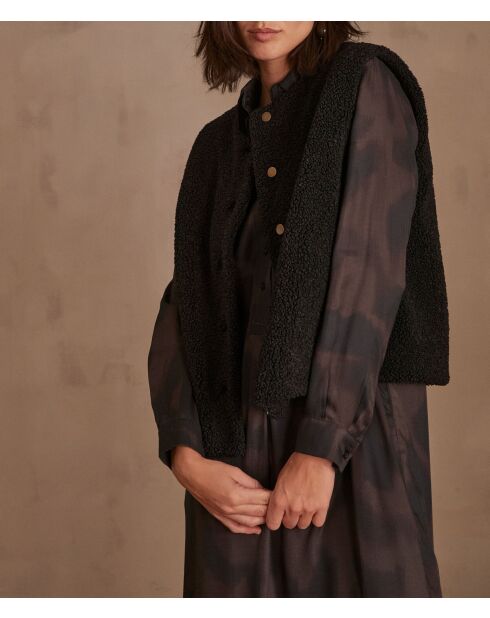 Chaqueta bouclette negra Brooklyn