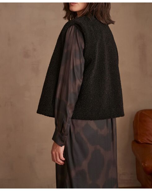 Chaqueta bouclette negra Brooklyn