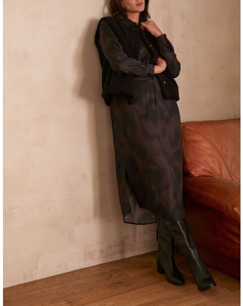 Chaqueta bouclette negra Brooklyn