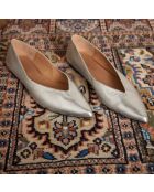 Bailarinas de piel plateadas Romy