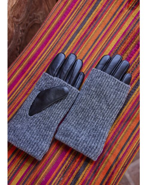 Guantes Ania de piel negros