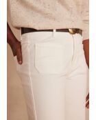 Lea witte overgeverfde broek